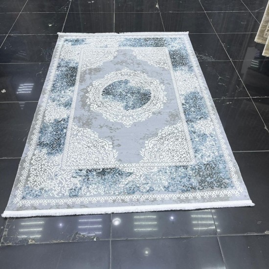 Turkish carpet 9197 blue color size 80*150