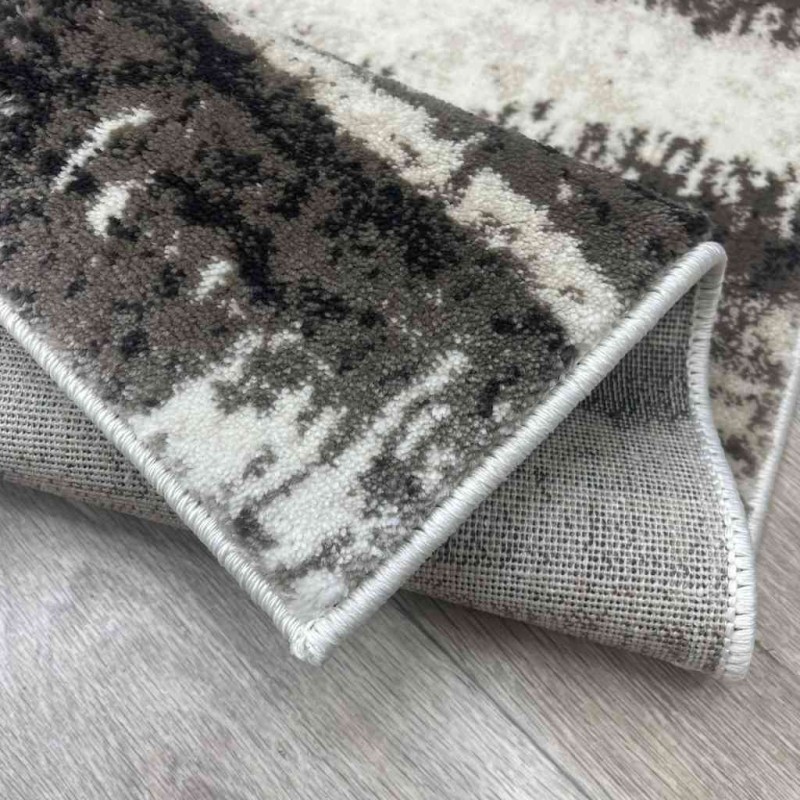 Modern Turkish Cruiser Carpet 54004 Cream Brown Size in square meter 100*100