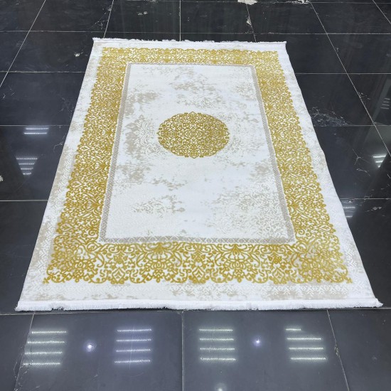 Turkish Victoria carpet 9197 golden color size 80*150