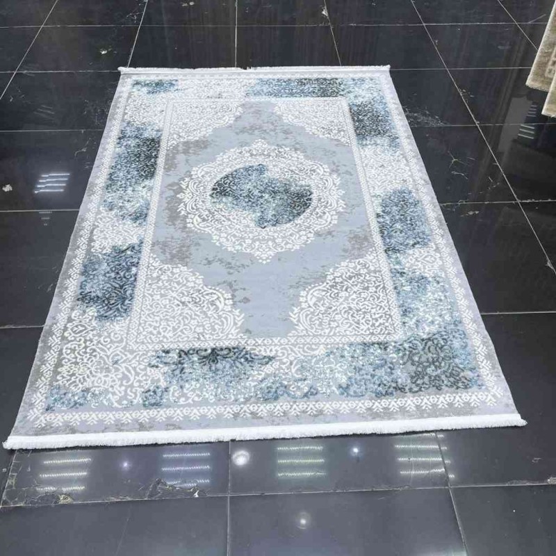 سجاد فكتوريا تركي 9197 لون ازرق مقاس 100*300