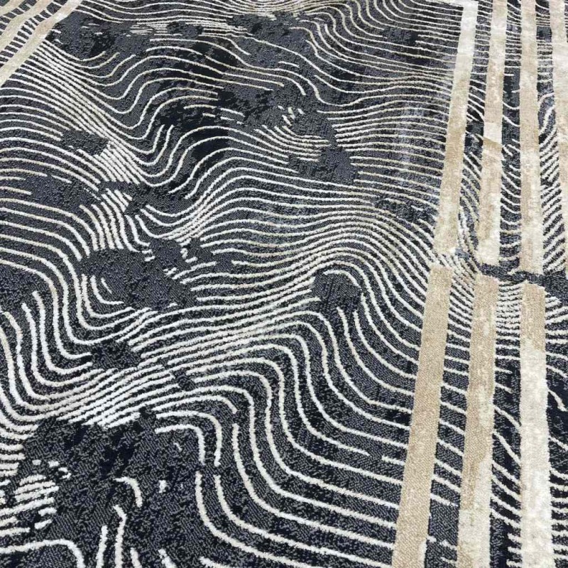 سجاد فيستا تركي 8204A اسواد مقاس 120*170