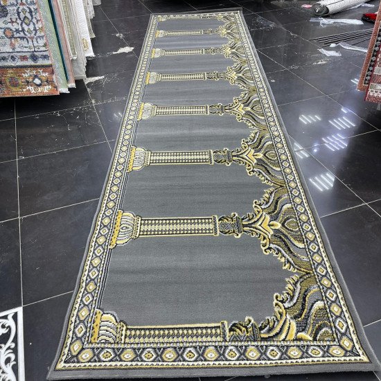 National Mihrab prayer rug SC116 grey size 120*470 cm