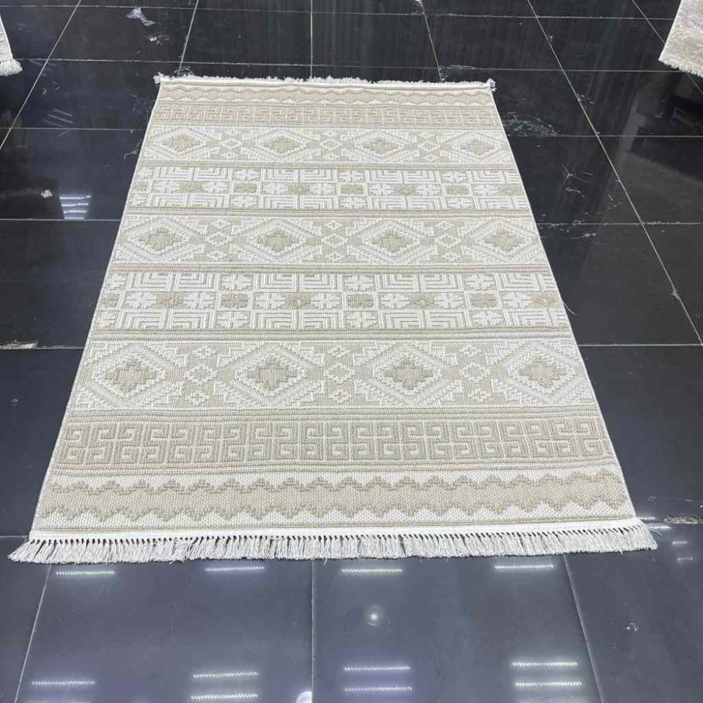 سجاد خيش ماجستيك تركي 08745B بيج بيج  مقاس 250*350