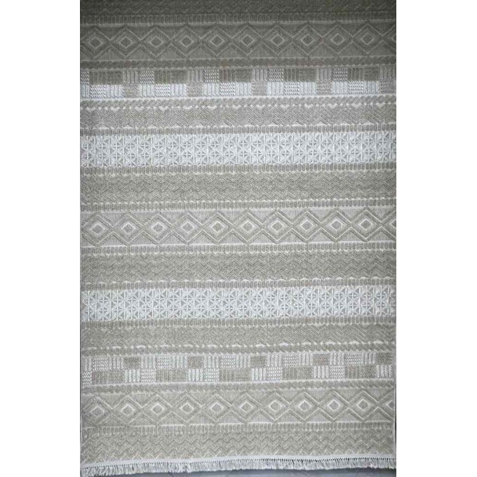 Majestic Turkish Burlap Rug 08642B Dark Beige Size 80*150