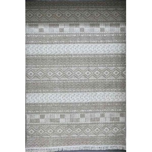 Majestic Turkish Burlap Rug 08642B KAHVE Light beige Size 300*400