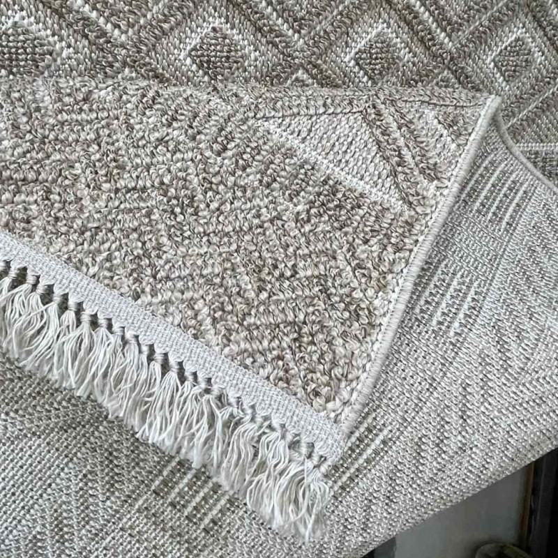 سجاد خيش ماجستيك تركي 08642B كوفي بيج فاتح مقاس 50*80