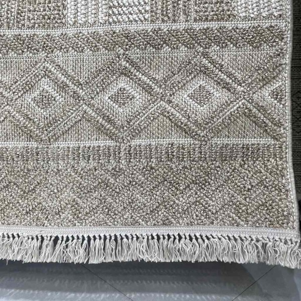 سجاد خيش ماجستيك تركي 08642B كوفي بيج فاتح مقاس 100*200