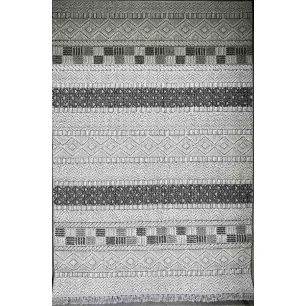 Majestic Turkish Burlap Rug 08642B gray Size 50*80