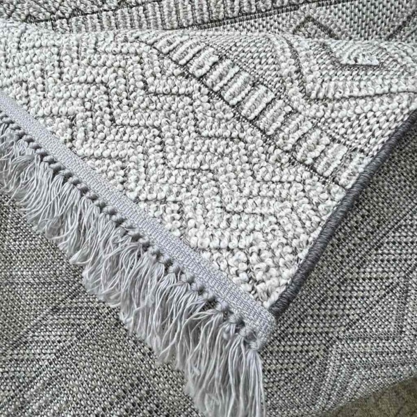 Majestic Turkish Burlap Rug 08642B gray Size 50*80