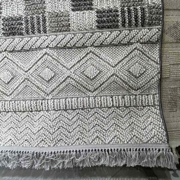 Majestic Turkish Burlap Rug 08642B gray Size 50*80