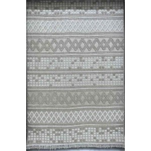 Majestic Turkish Burlap Rug 08656B Dark beige Size 150*220