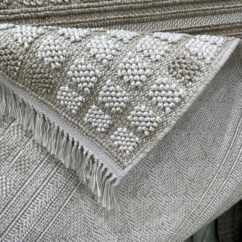 سجاد خيش ماجستيك تركي 08656B بيج غامق مقاس 300*400