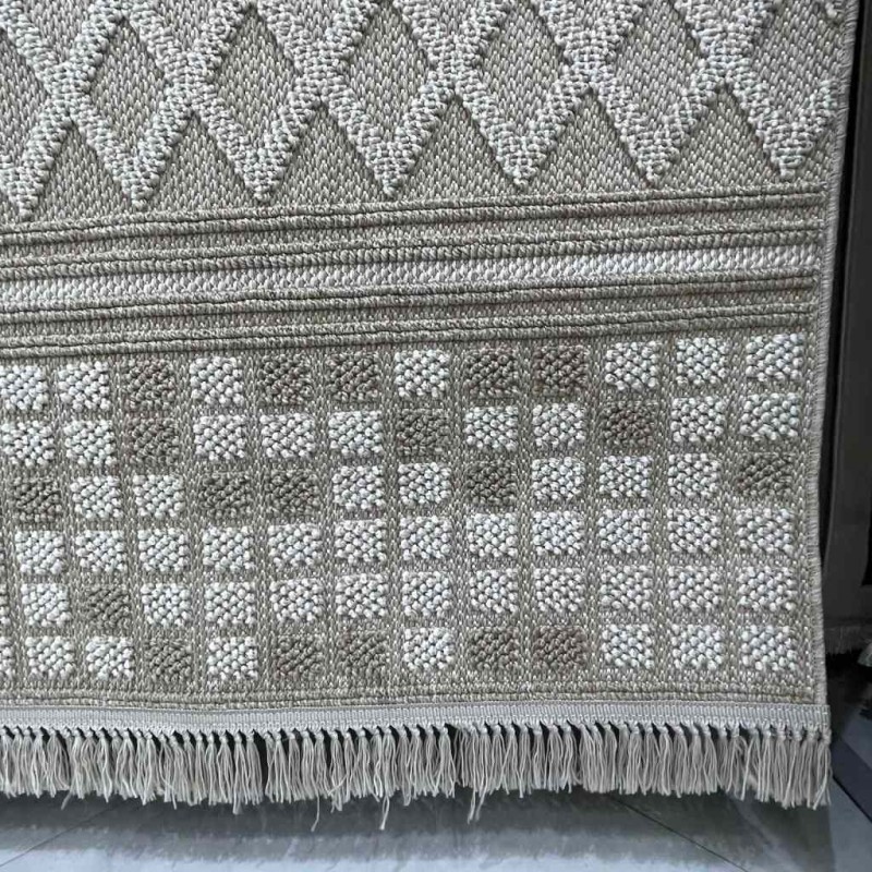 سجاد خيش ماجستيك تركي 08656B بيج غامق مقاس 300*400