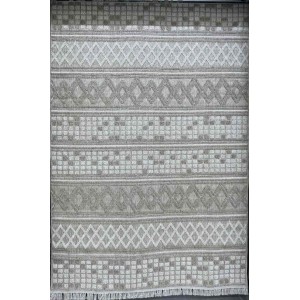 Majestic Turkish Burlap Rug 08656B kahve Light beige Size 150*220