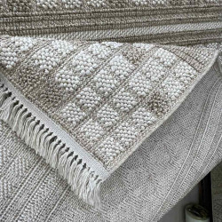 سجاد خيش ماجستيك تركي 08656B كافي بيج فاتح مقاس 300*400