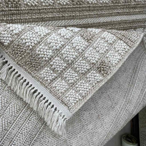 سجاد خيش ماجستيك تركي 08656B كافي بيج فاتح مقاس 300*400