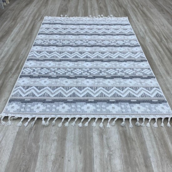 Turkish unique carpet OE618A gray cream size 100*300