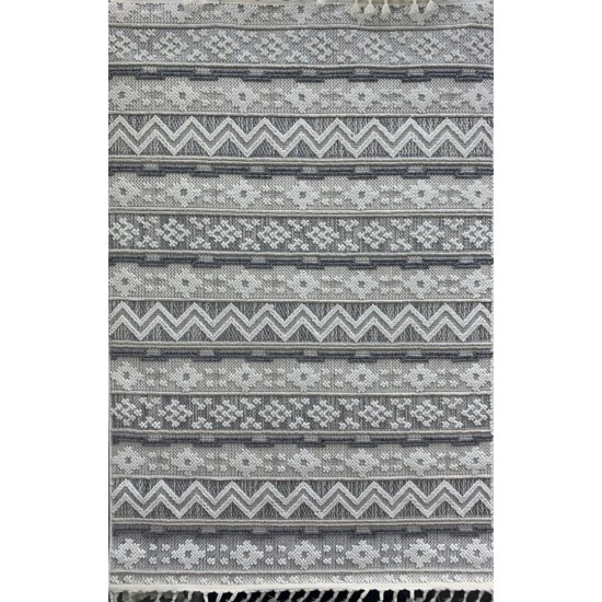 Turkish unique carpet OE618A gray cream size 100*300