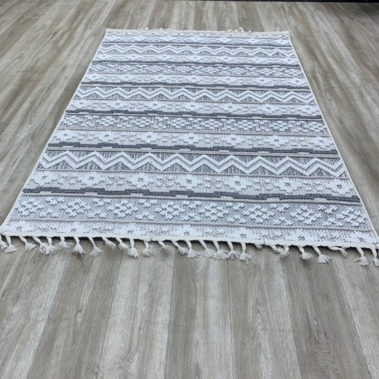 Turkish unique carpet OE618A gray cream size 100*300