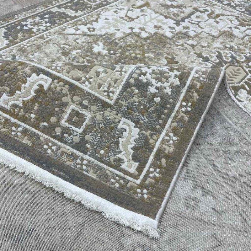 سجاد اناقة تركي H029CD بني بيج مقاس 80*150