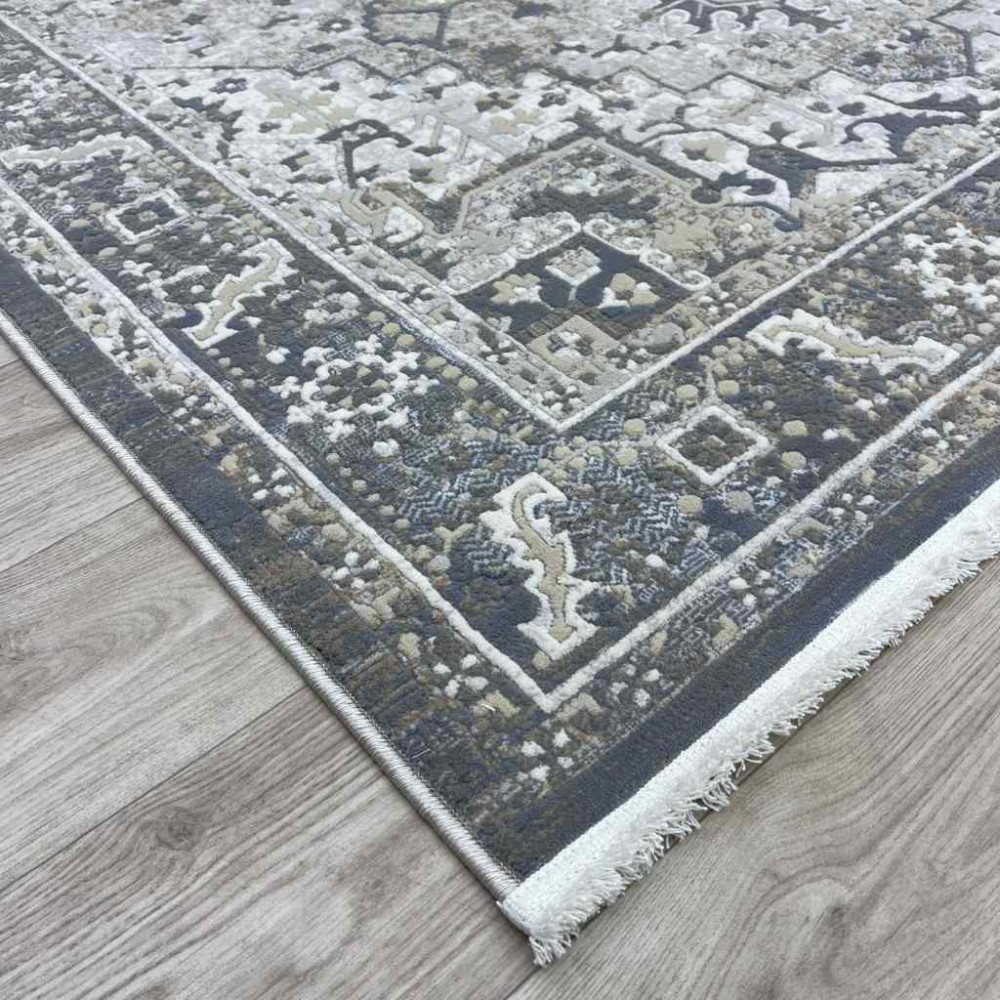 سجاد اناقة تركي H029CD رصاصي غامق مقاس 250*350