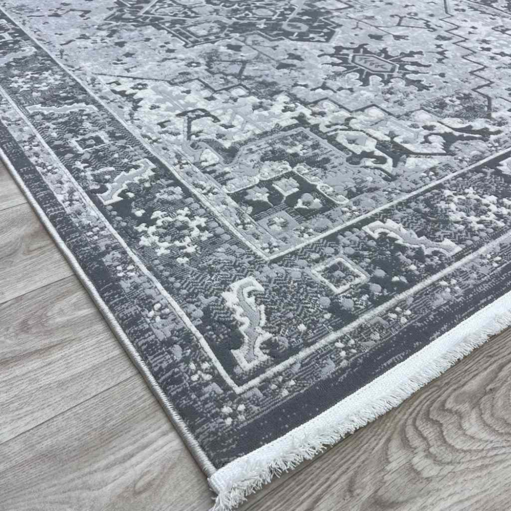 سجاد اناقة تركي H029CD رصاصي بيج مقاس 100*300