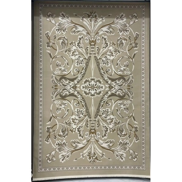Turkish rug elegant French pattern SRC24A beige cream size 400*500