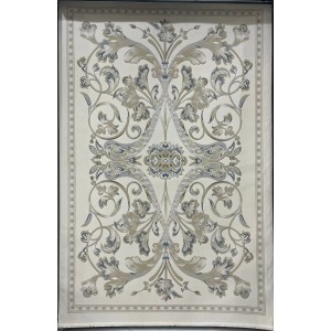 Turkish rug elegant French pattern SRC24A cream gray size 100x300