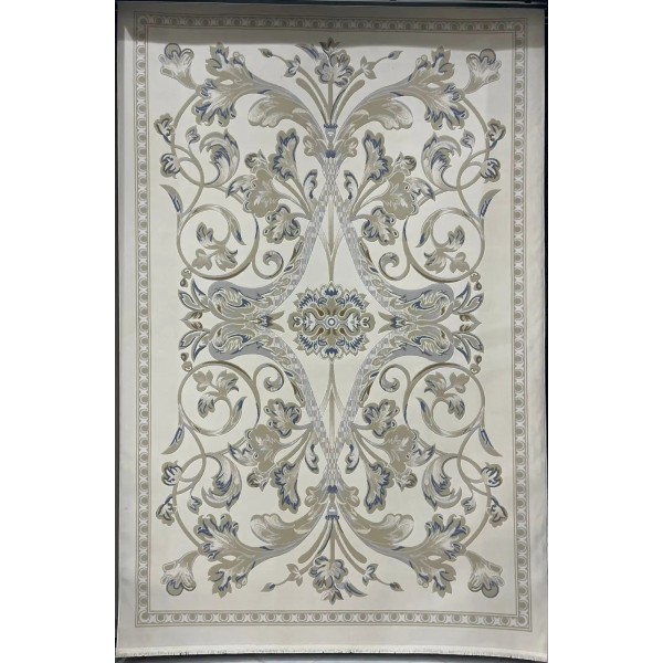 Turkish rug elegant French pattern SRC24A cream gray size 150*220