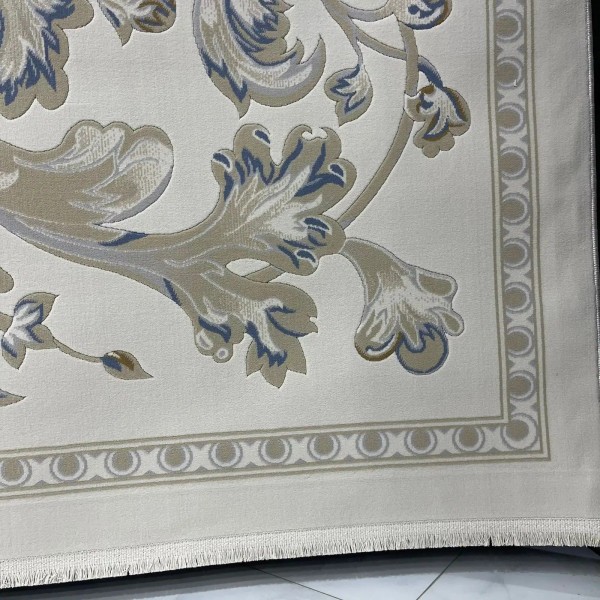 Turkish rug elegant French pattern SRC24A cream gray size 150*220