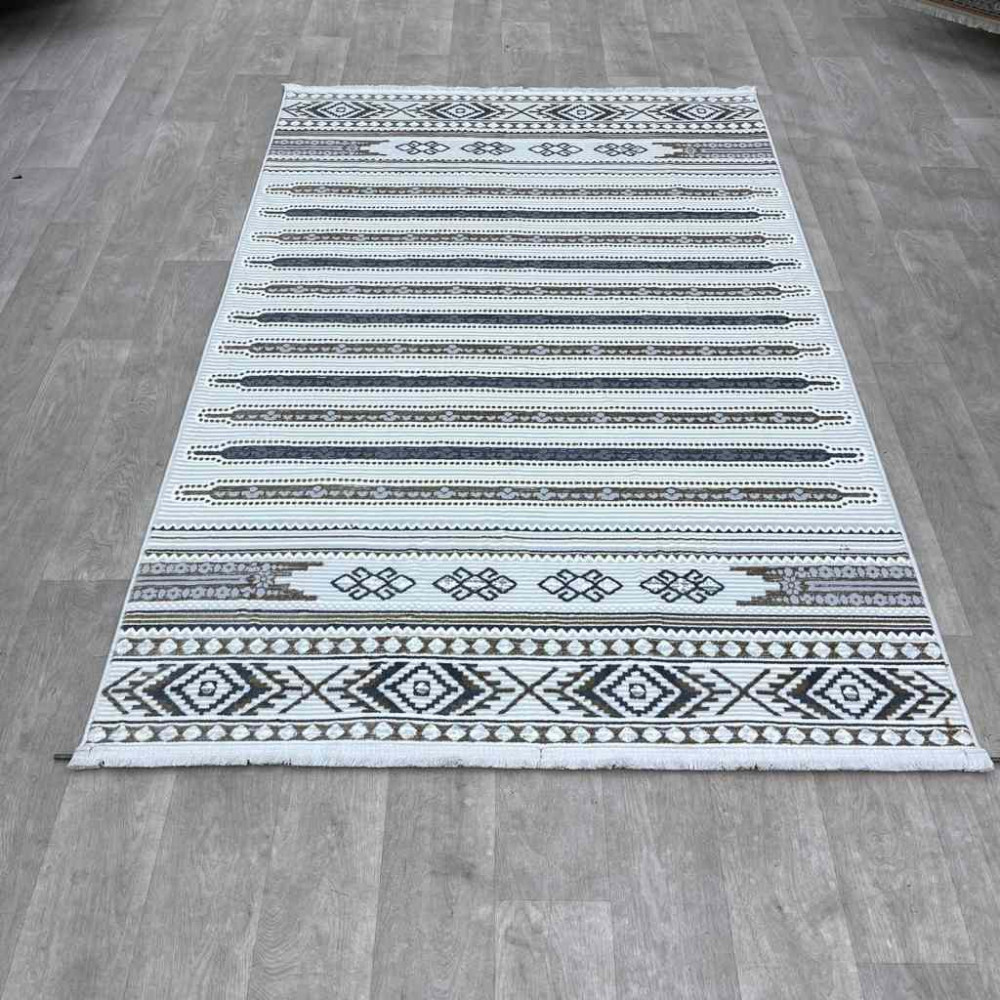 سجاد تركي رانا تركي 1143A كريم رصاصي مقاس 150*220 سجاد تركي رانا تركي 1143A كريم رصاصي مقاس 150*220