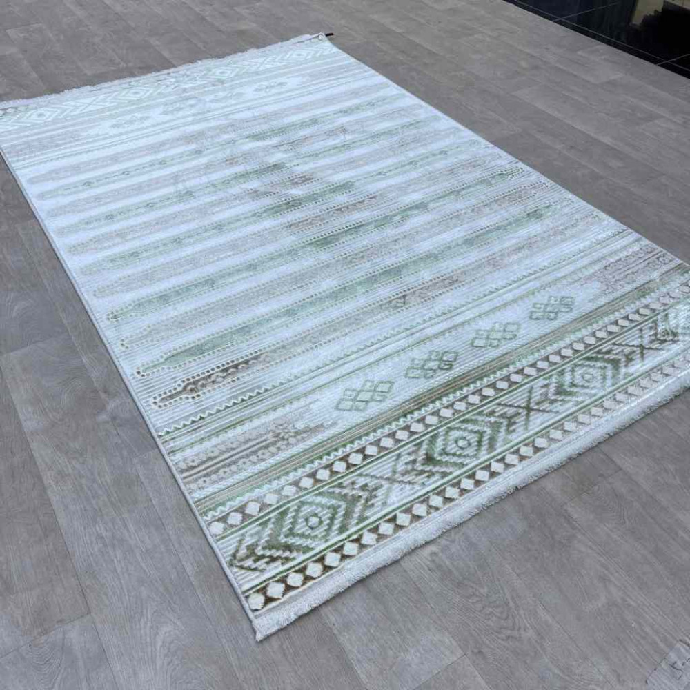 سجاد تركي رانا تركي 1143A كريم اخضر مقاس 150*220 سجاد تركي رانا تركي 1143A كريم اخضر مقاس 150*220
