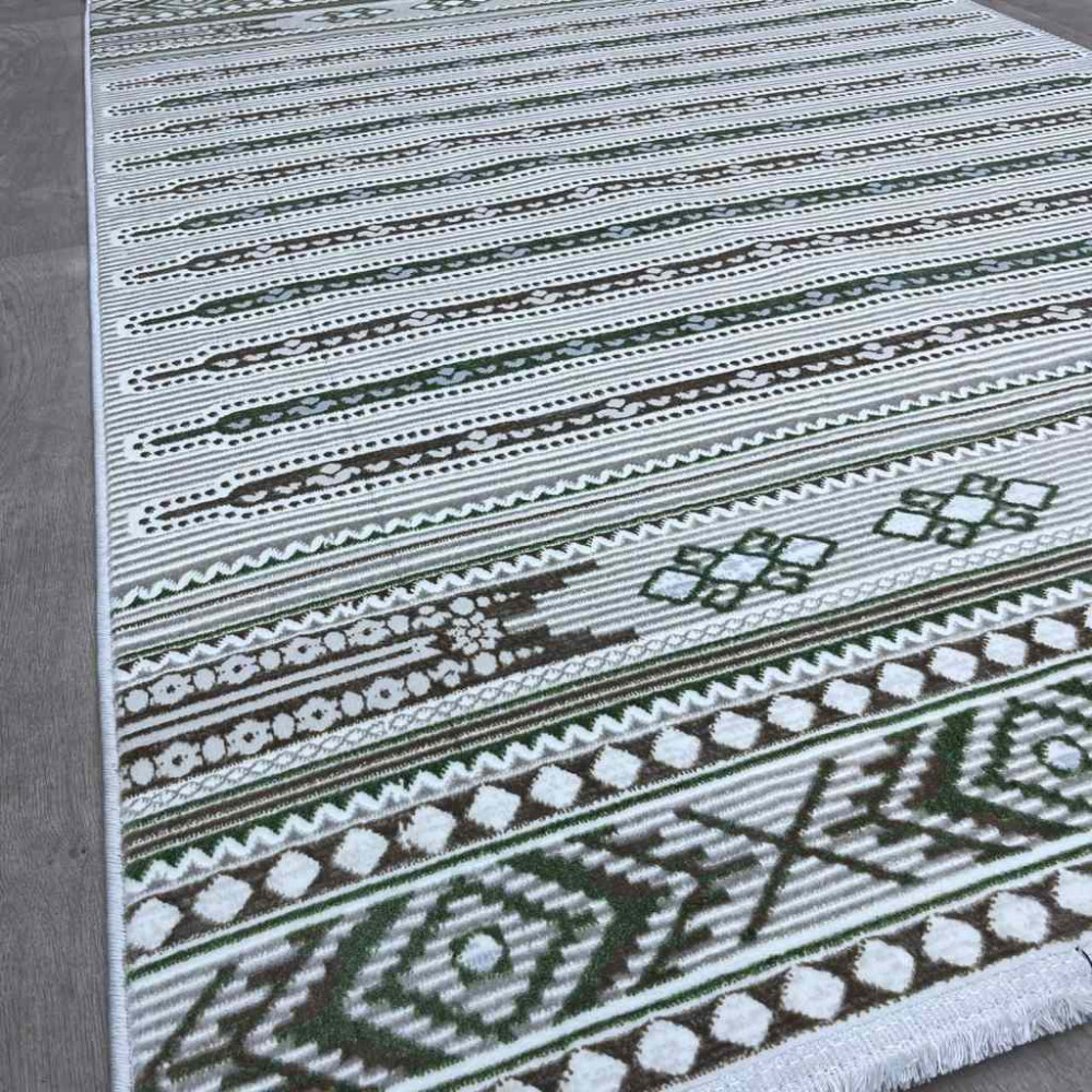 سجاد تركي رانا تركي 1143A كريم اخضر مقاس 150*220 سجاد تركي رانا تركي 1143A كريم اخضر مقاس 150*220