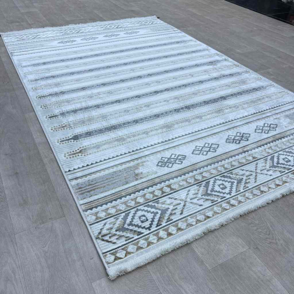 سجاد تركي رانا تركي 1143A كريم رصاصي مقاس 150*220 سجاد تركي رانا تركي 1143A كريم رصاصي مقاس 150*220