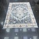 Turkish Bohemian Crystal Carpet DG198A Dark Navy Cream Color Size 80*150