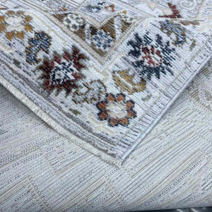 سجاد بوهيمي كريستال تركي DG198A لون رصاصي فاتح مقاس 80*150