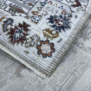 سجاد بوهيمي كريستال تركي DG198A لون كريم زهري مقاس 80*150