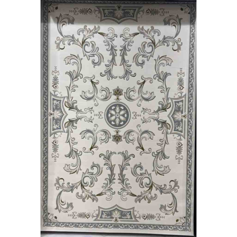 سجاد تركي داليا نقش فرنسي تركي 9769A كريم سماوي مقاس 400*500