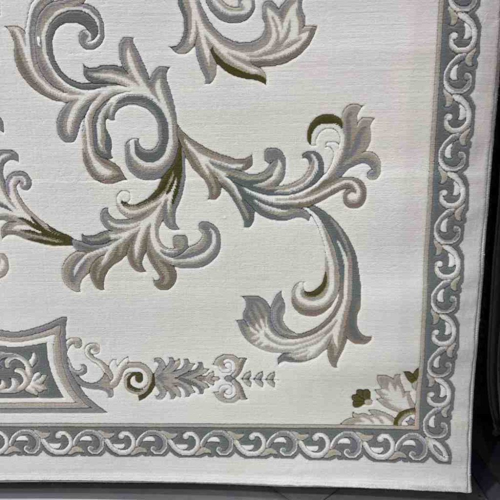 سجاد تركي داليا نقش فرنسي تركي 9769A كريم سماوي مقاس 400*500