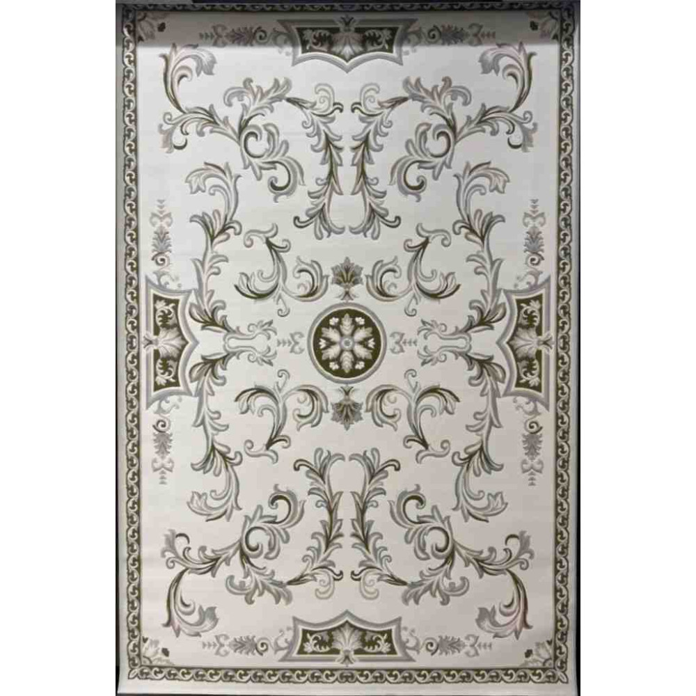 سجاد تركي داليا نقش فرنسي تركي 9769A كريم اخضر مقاس 400*500