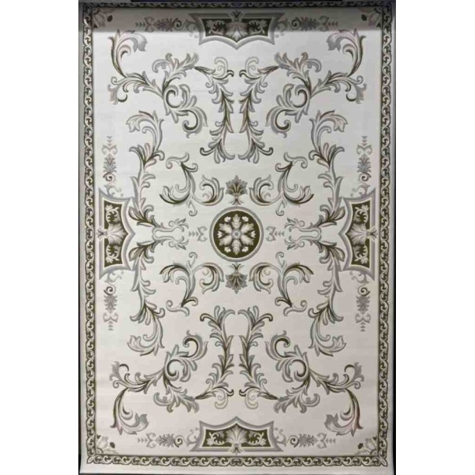 Turkish Dahlia Rug French-Turkish Pattern 9769A Cream green Size 400*500