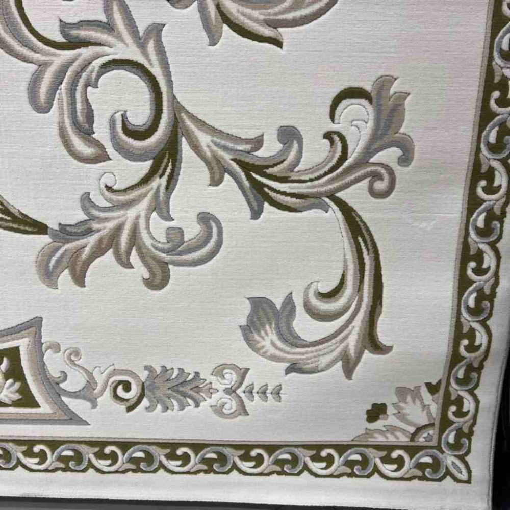 سجاد تركي داليا نقش فرنسي تركي 9769A كريم اخضر مقاس 400*500