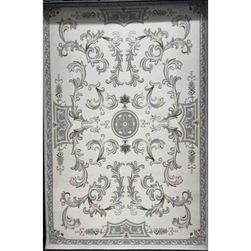 سجاد تركي داليا نقش فرنسي تركي 9769A كريم سيلفر مقاس 400*500