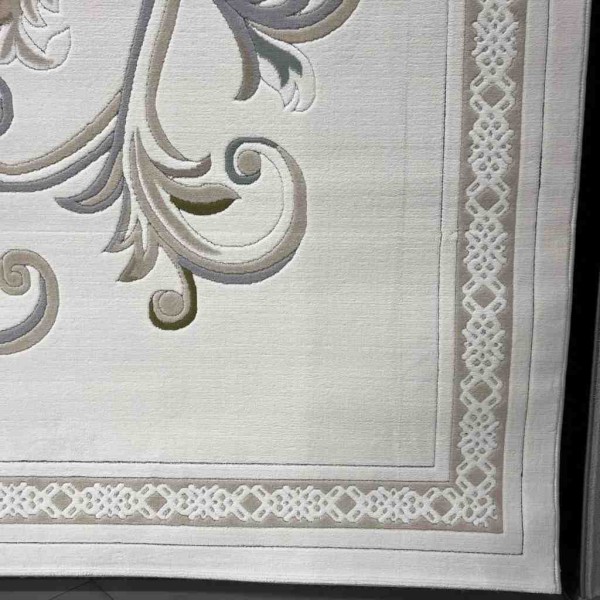 Turkish Dahlia Rug French-Turkish Pattern 9771A Cream beige Size 400*500