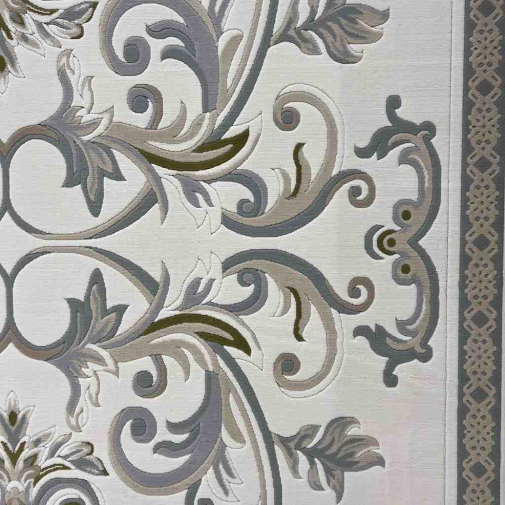 سجاد تركي داليا نقش فرنسي تركي 9771A كريم سماوي مقاس 400*500