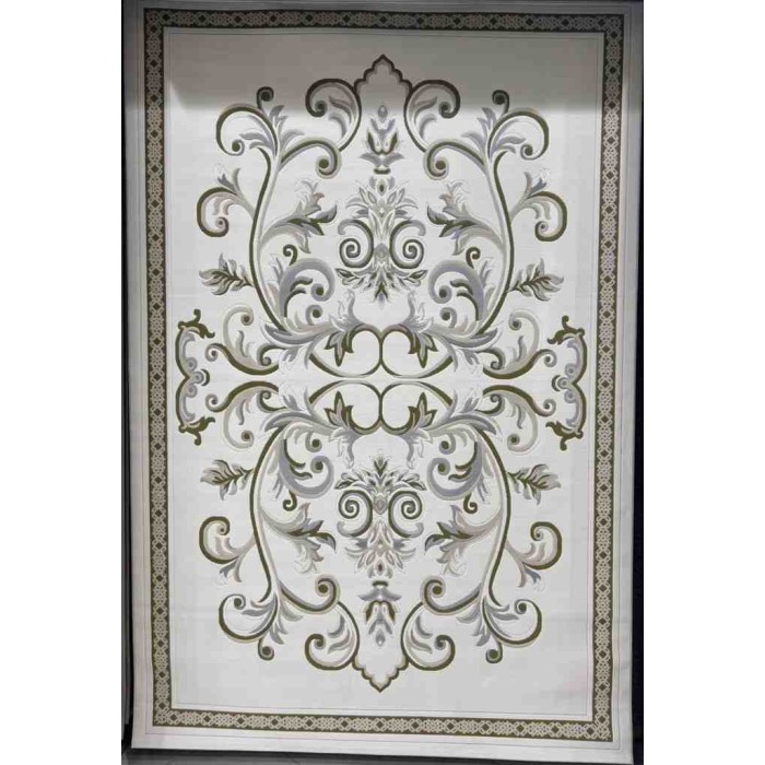 Turkish Dahlia Rug French-Turkish Pattern 9771A Cream green Size 100x200