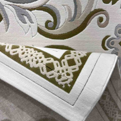 سجاد تركي داليا نقش فرنسي تركي 9771A كريم اخضر مقاس 50*80