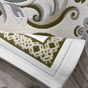 سجاد تركي داليا نقش فرنسي تركي 9771A كريم اخضر مقاس 50*80