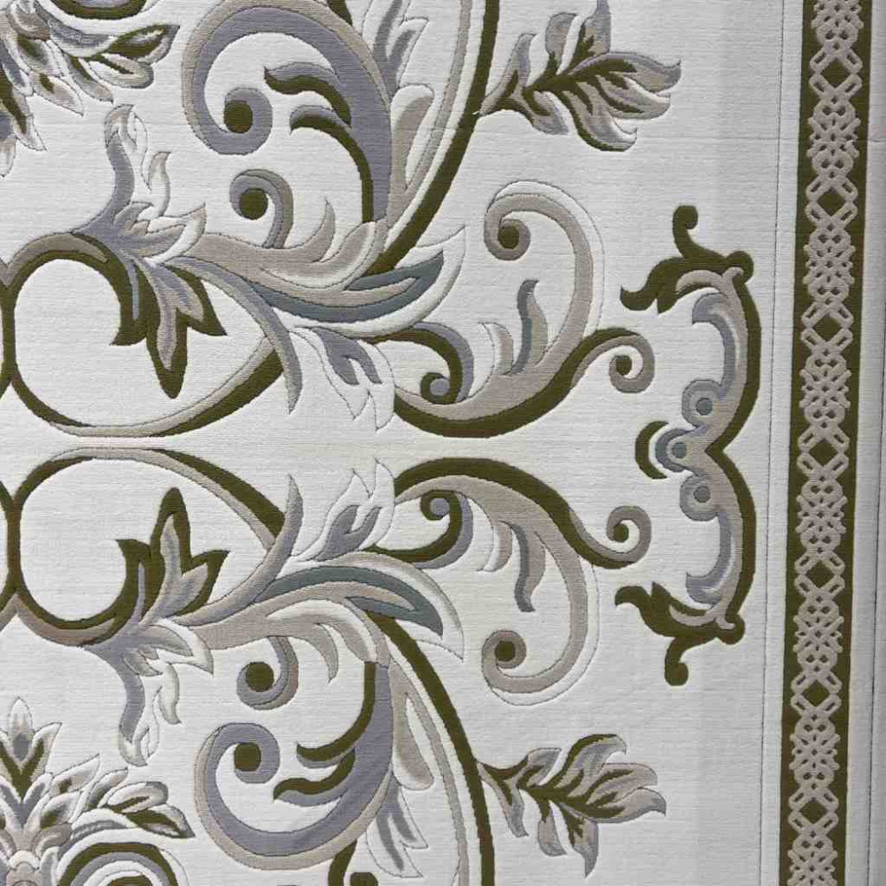 سجاد تركي داليا نقش فرنسي تركي 9771A كريم اخضر مقاس 50*80