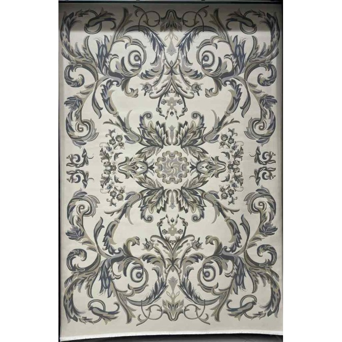 Turkish rug elegant French pattern J941DC cream blue size 80*150